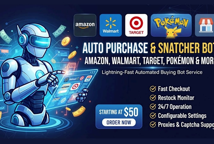 auto purchase bot pokemon bot walmart bot target bot auto buying bot amazon bot